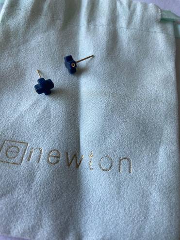 ENewton Navy Blue Cross Earrings