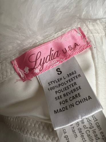 Attention Lydia USA White Fluffy  Bra Top