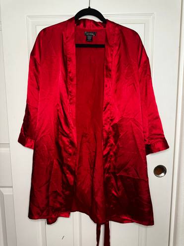 Red Satin Robe Size M