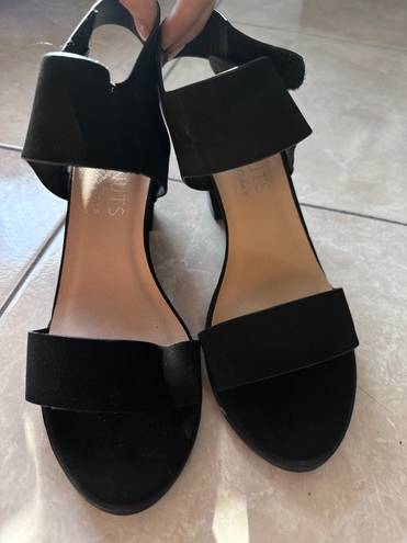 Black Velcro Heels Size 8.5