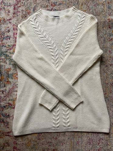 Talbots White Knitted Sweater