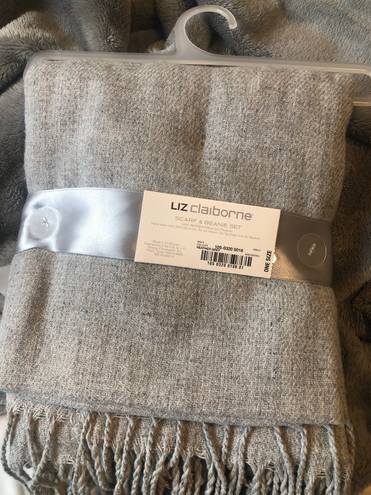 Liz Claiborne Scarf & Beanie Set