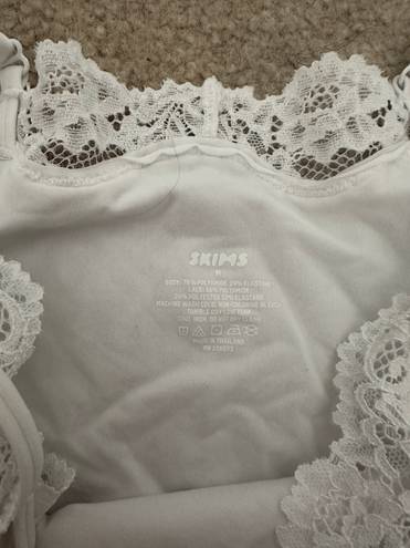 SKIMS Skim white lace bodysuit