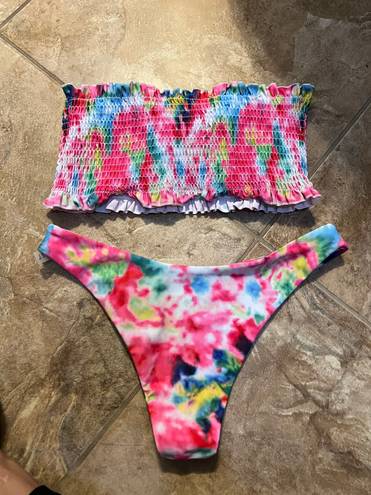 Zaful Tie Dye Swimsuit