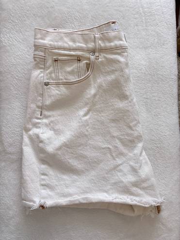 The Loft  White Denim Shorts