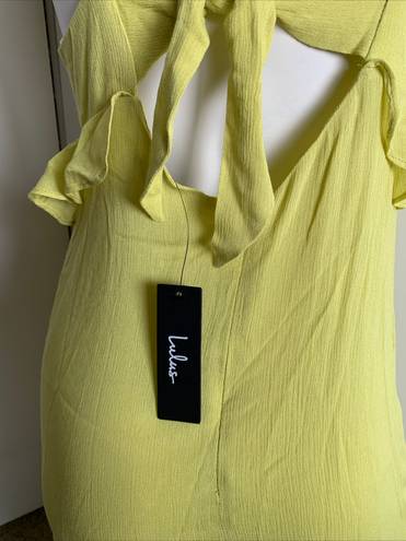 Lulus *NWT*  Chartreuse Medium spaghetti strap midi dress