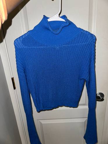 American Apparel Blue Bell Sleeve Turtleneck Sweater