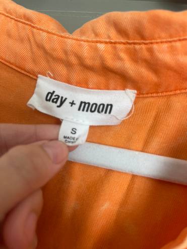 The Moon Day +  Distressed Orange T-Shirt Dress