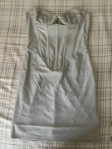 White Fox Boutique Silver Mini Dress