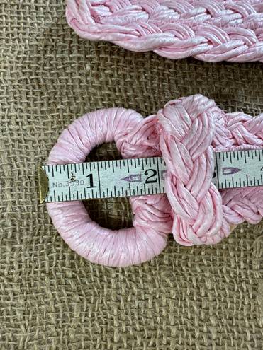 Vintage Women’s Wide Pink Woven Belt Size XS