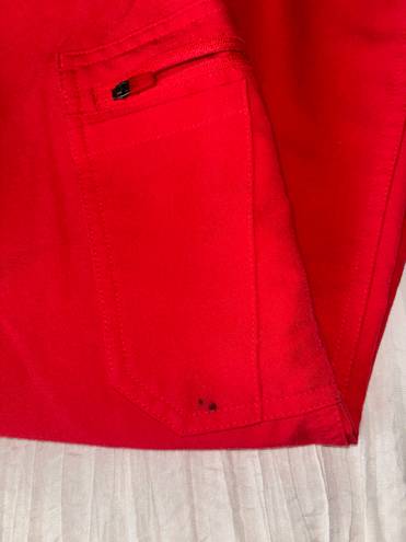 FIGS Neon Red Yola High Waisted Tall Skinny Scrub Pants