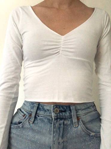 Brandy Melville, Tops, Brandy Melville Long Sleeve Top In White