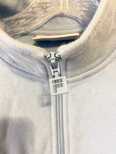 FILA athleisure quarter zip pullover pastel blue black and white