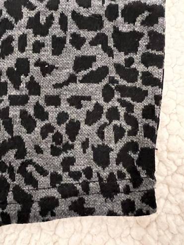 Sans Souci San Souci Gray & Black Animal Print Leopard Mini Skirt NWT Size Small