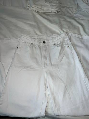 H&M White Wide Leg Jeans