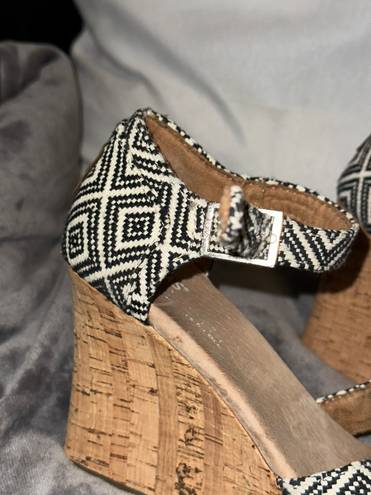 Toms Aztec Casual Wedges Sandals High Heels