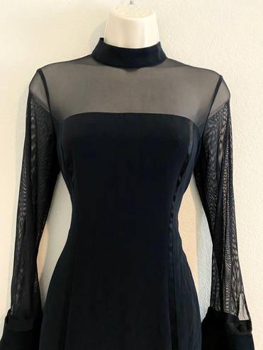 Oleg Cassini Vintage 1970 Black Tie  evening dress. Sz 6