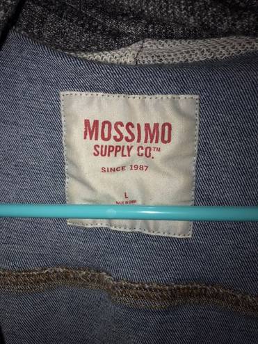 Mossimo Supply Co A Jean Jacket Sweater With A Hoodie