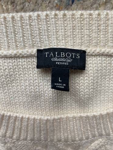 Talbots White Knit Sweater