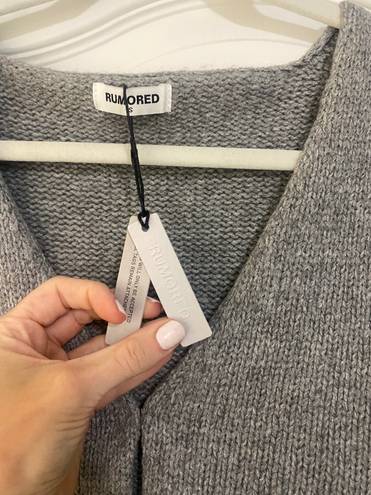 Rumor Boutique LF RUMORED TRENDING GREY KNIT VEST 