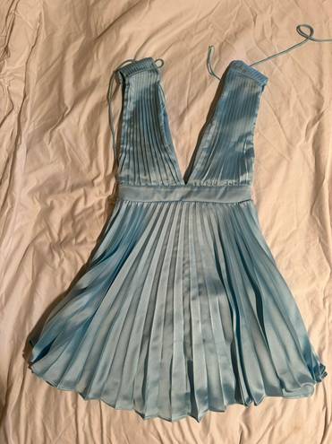 Abercrombie & Fitch Plunge Pleated Mini Dress