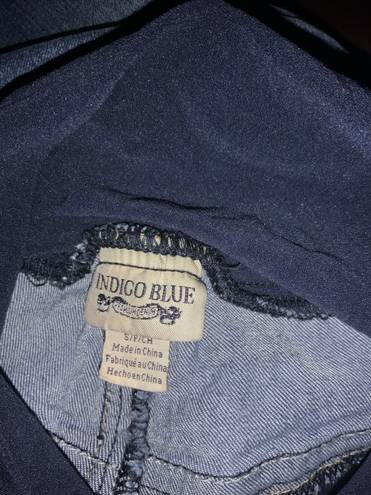 indigo. Blue Maternity Jeans Decorative Back Pockets Sm