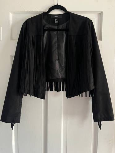 Forever 21 Faux Suede Fringe Jacket