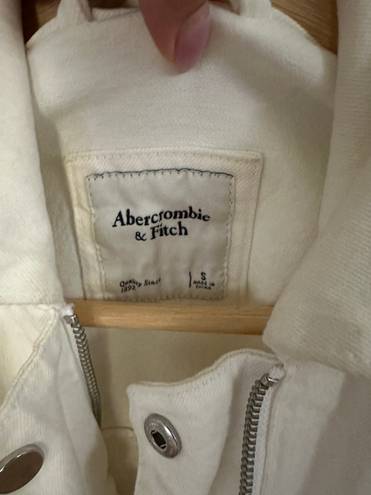 Abercrombie & Fitch White Denim Jacket