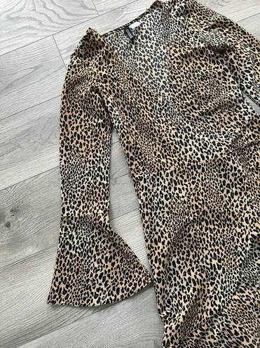 Divided Cheetah Print Cardigan 