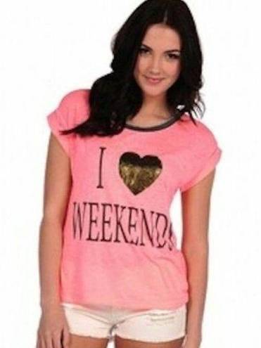 Vintage Havana ‎ t-shirt I love weekends size S