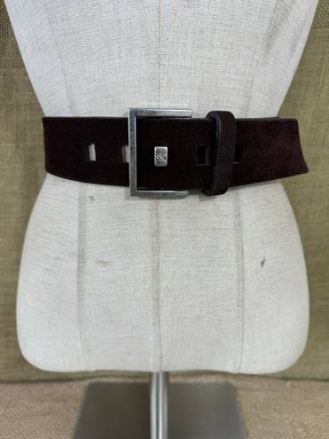 Calvin Klein Vintage  Chocolate Brown Suede Leather Belt M 29-33 Inches