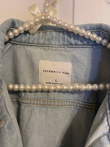 Celebrity Pink Denim Jacket