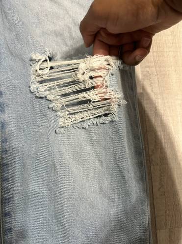 Wax Jean Distressed Denim Overall Jeans 