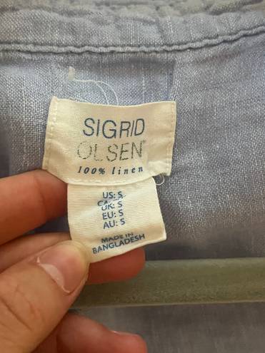 Sigrid Olsen 100% Linen Button Down