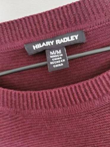 Hilary Radley Women's  2fer Heather Wine Size Medium Sweater 