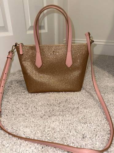 Kate Spade Rose Gold Glitter Crossbody Bag