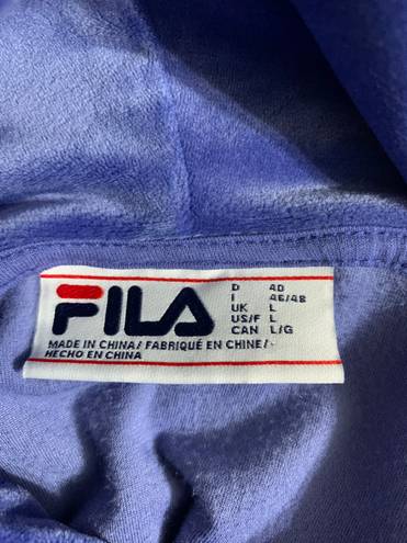 FILA Velour Quarter Zip Hooded Pullover