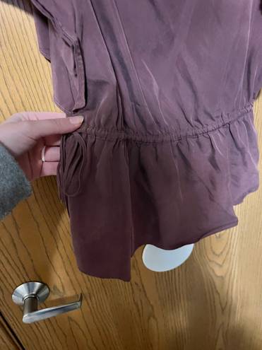 EXPRESS Purple  Cinch Waist Blouse