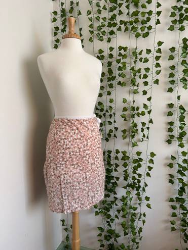 Max Studio Pink Floral High Waisted Skirt