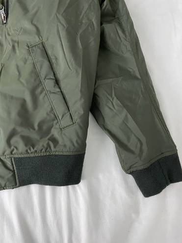 American Eagle  Green Bomber Zip Up Jacket