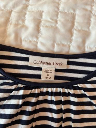 Coldwater Creek Striped Long Sleeve Top Size Medium 10/12