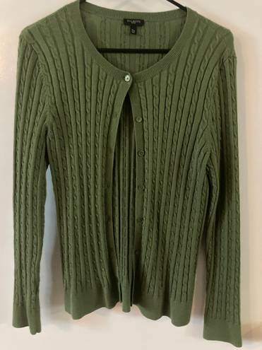 Talbots Cotton Cable Knit Cardigan Sweater