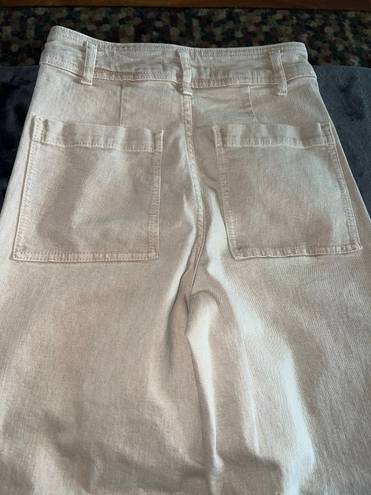 ZARA Marine Straight High Rise Jeans in Sand/Brown