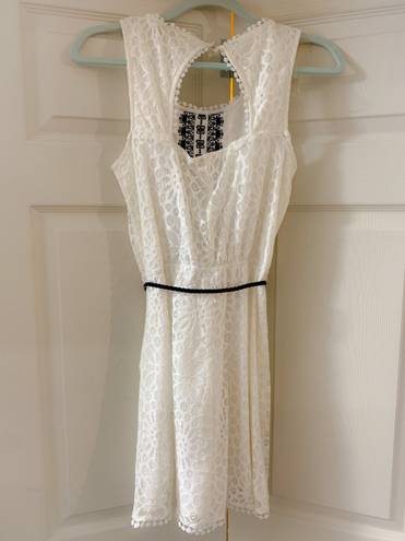 Trixxi White And Black Lace Dress