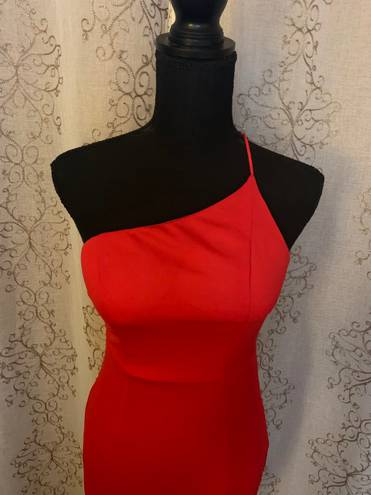 Princess Polly red one shoulder mini dress womens US 4