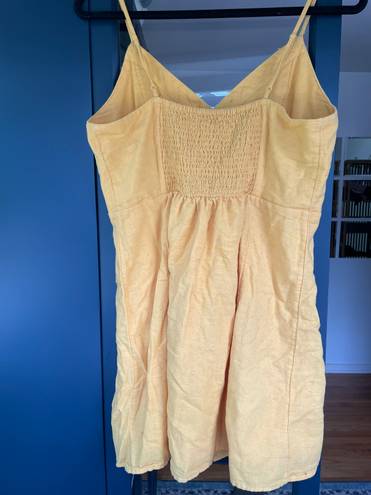 American Eagle Yellow Button Detail Sundress