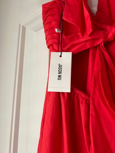 Jason Wu Halter Neck Red Midi Dress