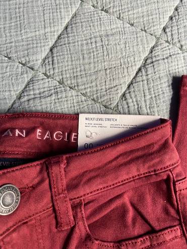 American Eagle Red/Rust Hi-Rise Jegging