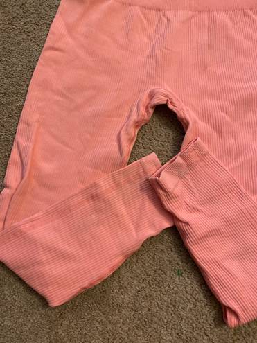 Bo and Tee  Peach/Light Pink leggings