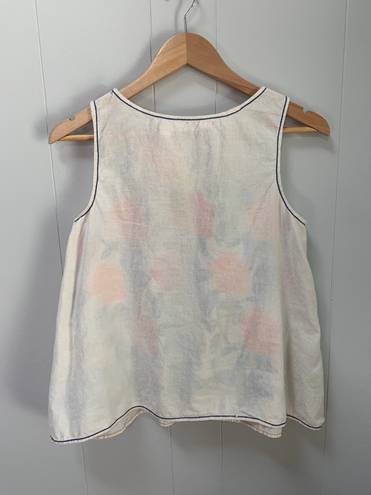 Chelsea & Violet Floral Embroidered Tank Top Small